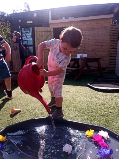 water play in the summer