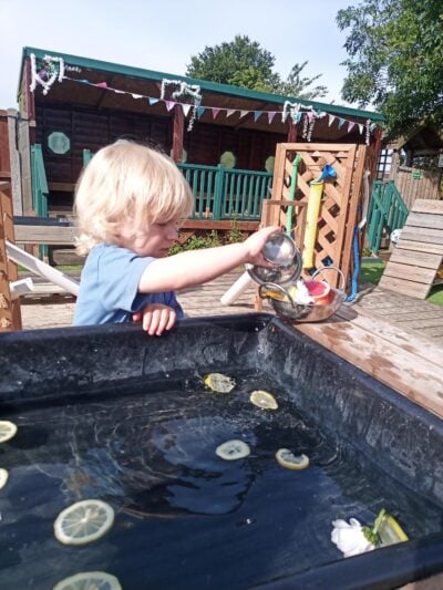 water play at a nursery school near you